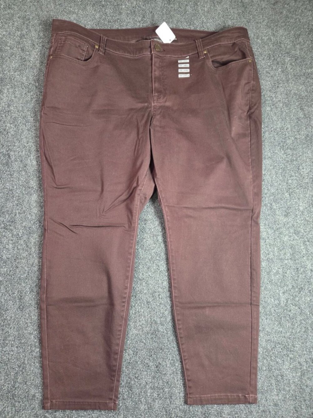 Lane Bryant Womens Brown Stretch Pants Size 24P Cotton Blend